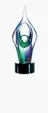 JAFFA® Kara Award, 24% Lead Crystal on Black Glass Base