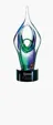 JAFFA® Kara Award, 24% Lead Crystal on Black Glass Base — view 2