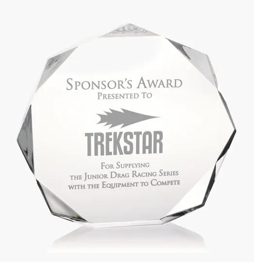 JAFFA® Enterprise Octagon Acrylic Award — view 3