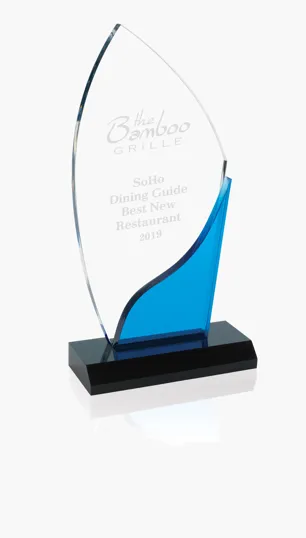JAFFA® Blue Accent Acrylic Award — view 2