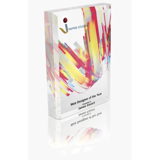 JAFFA® Acrylic Plaque, Free-Standing 3D — view 2