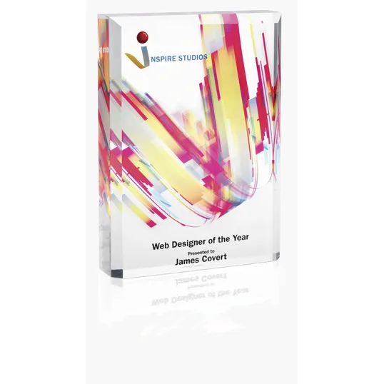JAFFA® Acrylic Plaque, Free-Standing 3D — view 3