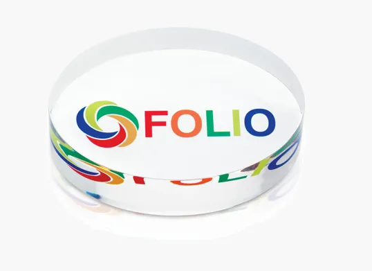 JAFFA® Oval Acrylic Paperweight — view 2