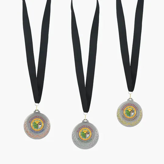 JAFFA® Laurel Wreath Medal with Black Ribbon and Quick Clip Hook — view 15