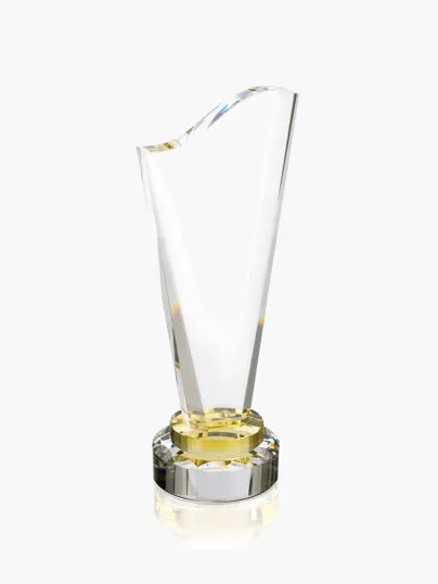 JAFFA® Canary Accent Optical Crystal Award