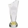 JAFFA® Canary Accent Optical Crystal Award — view 3