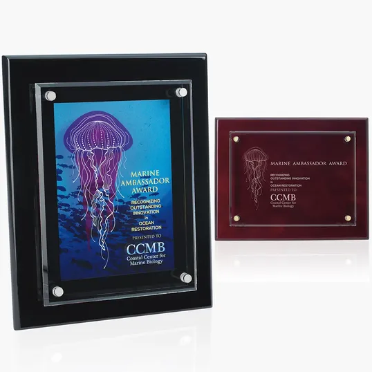 JAFFA® Floating Glass Plaque, 8" x 10" — view 9