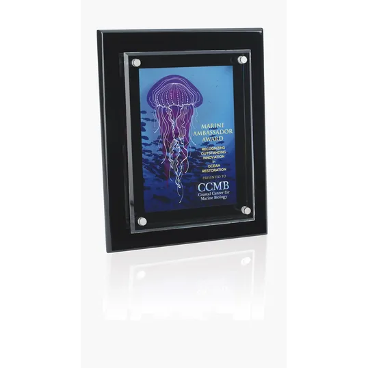 JAFFA® Floating Glass Plaque, 8" x 10" — view 7