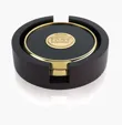 JAFFA® Two Round Coasters with Wood Tray — view 2