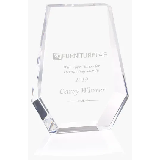 JAFFA® Acrylic Shield Award, 6 in. Freestanding Plaque — view 4