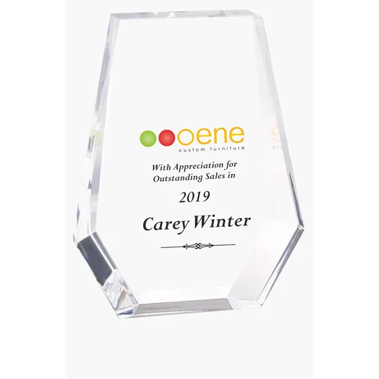 JAFFA® Acrylic Shield Award, 6 in. Freestanding Plaque — view 3