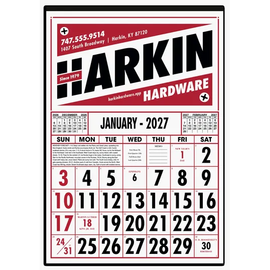 Skinner & Kennedy® Commercial 12-Sheet Calendar — view 2