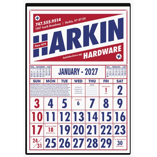 Skinner & Kennedy® Commercial 12-Sheet Calendar — view 3