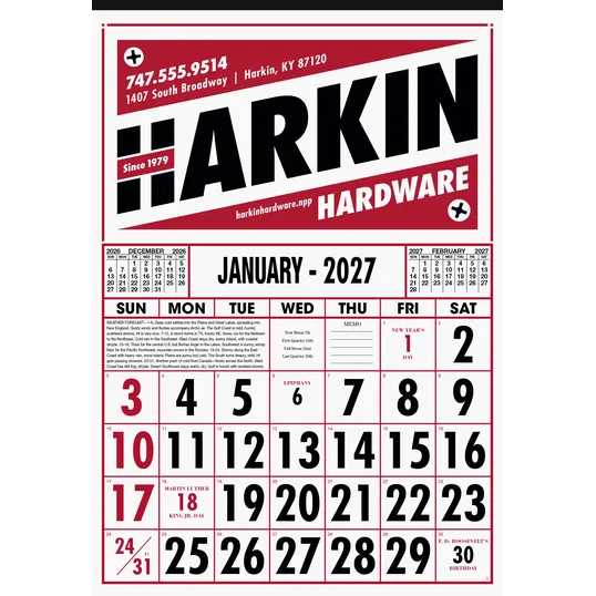Skinner & Kennedy® Commercial 12-Sheet Calendar — view 6