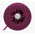 5' Mini Round Tape Measure with Inch and Metric Scale — view 9