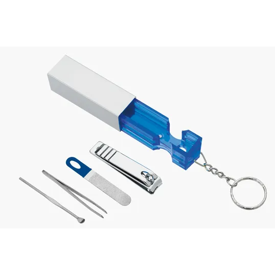 Good Value™ Manicure Pillar Keychain Set with Clippers, File, Tweezers and Cuticle Pusher — view 4