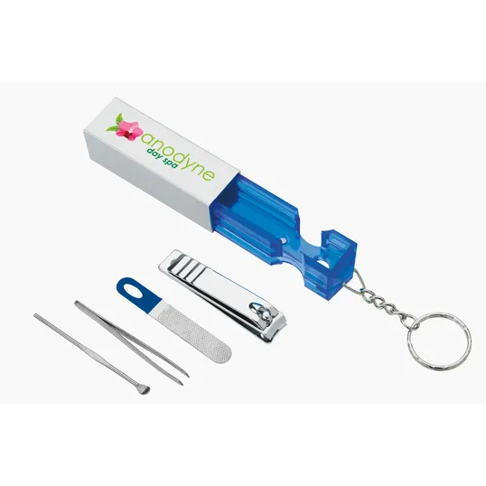 Good Value™ Manicure Pillar Keychain Set with Clippers, File, Tweezers and Cuticle Pusher — view 13