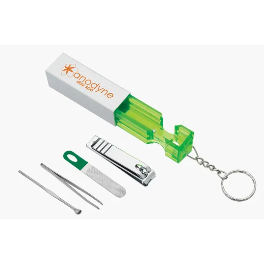 Good Value™ Manicure Pillar Keychain Set with Clippers, File, Tweezers and Cuticle Pusher — view 21