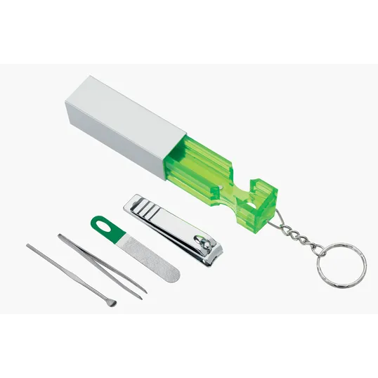 Good Value™ Manicure Pillar Keychain Set with Clippers, File, Tweezers and Cuticle Pusher — view 8