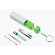 Good Value™ Manicure Pillar Keychain Set with Clippers, File, Tweezers and Cuticle Pusher — view 8