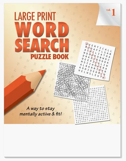Large Print Word Search Puzzle Book, 8" x 10.5"