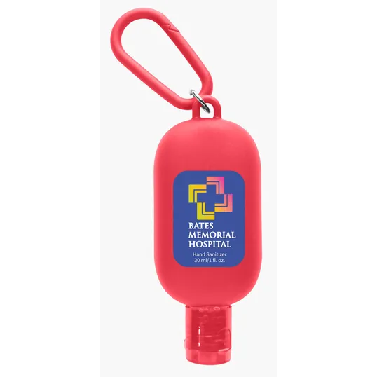 1 oz. Hand Sanitizer with Colorful Case and Carabiner