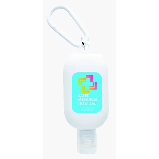 1 oz. Hand Sanitizer with Colorful Case and Carabiner — view 2