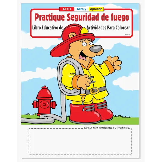 Practice Fire Safety Coloring Book (Spanish) — view 2