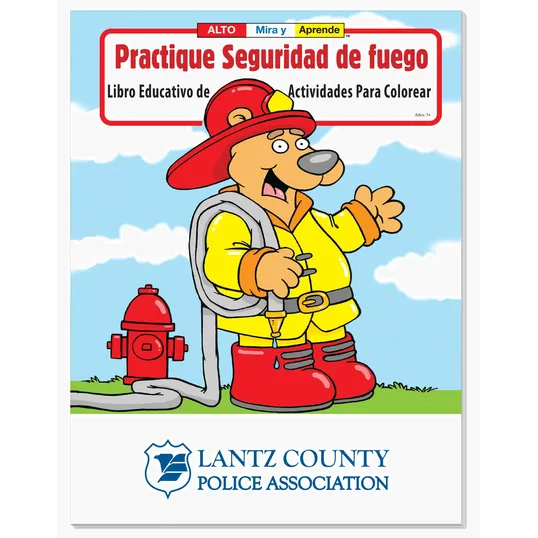 Practice Fire Safety Coloring Book (Spanish)