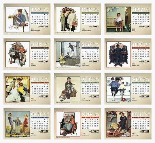 Triumph® Calendars The Saturday Evening Post Large Desk Calendar