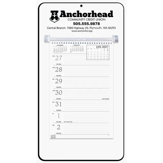 Triumph® Calendars Weekly Memo Calendar, 7 x 13 Inch Desk Calendar — view 2