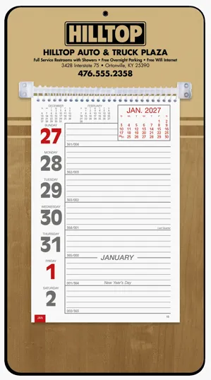 Triumph® Calendars Weekly Memo Calendar, 7 x 13 Inch