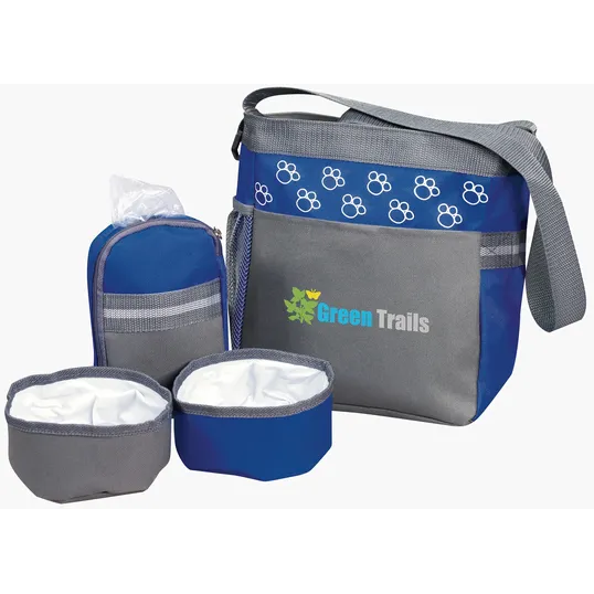 Pet Accessory Bag with Collapsible Bowls and Zip Treat Case — view 3