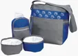 Pet Accessory Bag with Collapsible Bowls and Zip Treat Case