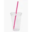 Good Value™ Clear Tumbler with Colored Lid, 18 oz.