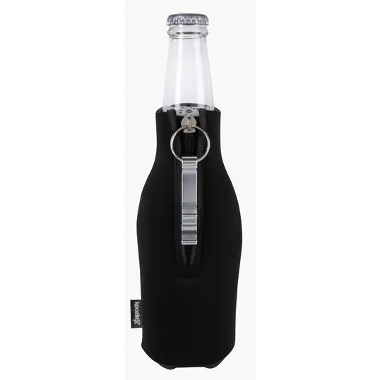 Koozie® Zip-Up Bottle Cooler with Aluminum Opener — view 3