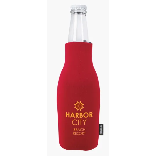 Koozie® Zip-Up Bottle Cooler with Aluminum Opener — view 11