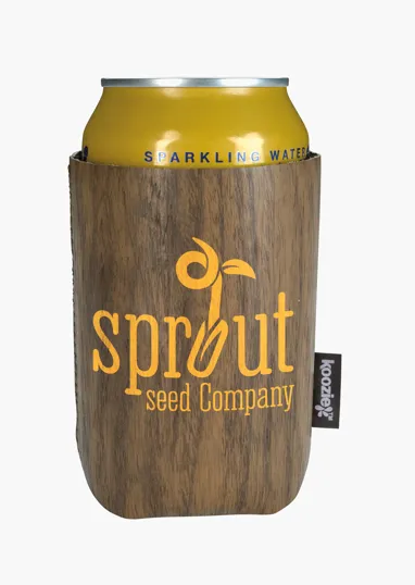 Koozie® Woody Can Cooler, Collapsible Wood-Grain Can Holder — view 7