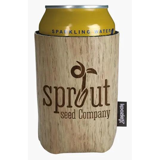 Koozie® Woody Can Cooler, Collapsible Wood-Grain Can Holder — view 15