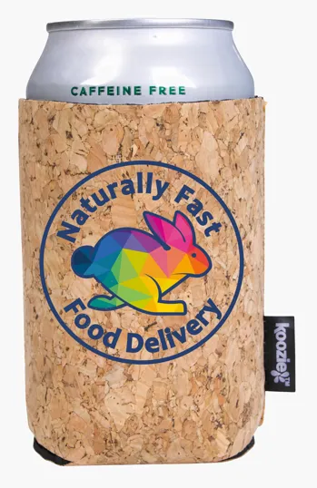 Koozie® Cork Can Cooler with Distressed Imprint — view 3
