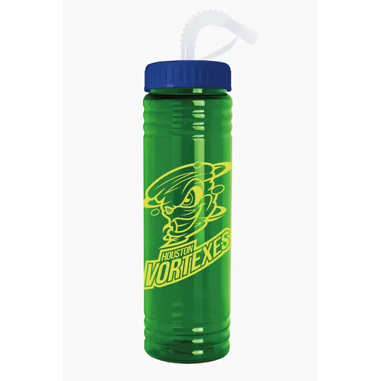 Garyline® Slim Fit Water Bottle with Straw Lid, 24 oz. — view 2