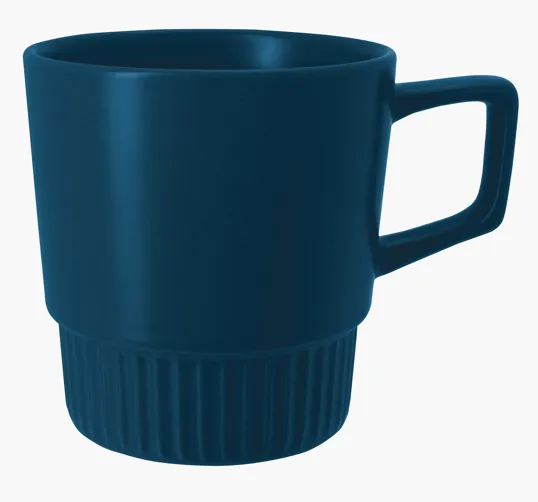 Good Value™ Lines Mug, 12 oz Stoneware — view 3