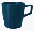 Good Value™ Lines Mug, 12 oz Stoneware — view 3