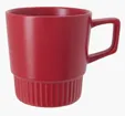 Good Value™ Lines Mug, 12 oz Stoneware — view 4