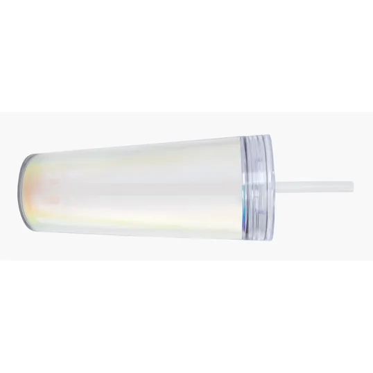 Glam RAS Tumbler, 24 oz. Double-Wall Acrylic Cup with Straw — view 12