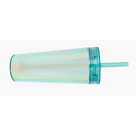 Glam RAS Tumbler, 24 oz. Double-Wall Acrylic Cup with Straw — view 15