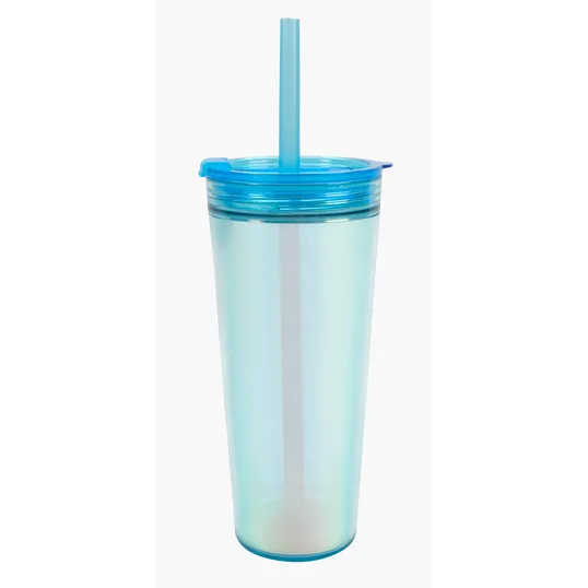 Glam RAS Tumbler, 24 oz. Double-Wall Acrylic Cup with Straw — view 8