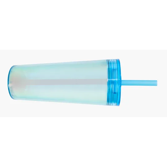 Glam RAS Tumbler, 24 oz. Double-Wall Acrylic Cup with Straw — view 9
