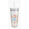 Glam RAS Tumbler, 24 oz. Double-Wall Acrylic Cup with Straw — view 25