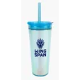 Glam RAS Tumbler, 24 oz. Double-Wall Acrylic Cup with Straw — view 20